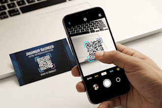 design a clickable digital business card with vcard and qr code