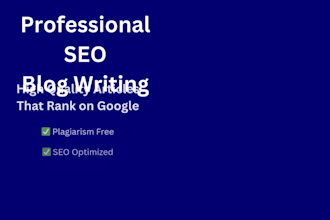 write SEO optimized blog posts and articles