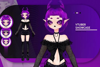 design and rig custom live2d vtuber model with smooth animation