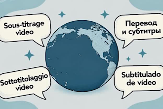 create video subtitles in english, french, spanish, italian russian etc