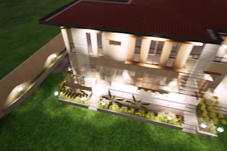 design landscape, garden, pool, pergola and 3d rendering