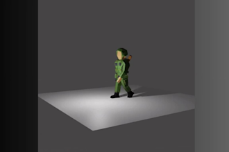 create a 3d low poly rigged and animated game character low poly assets