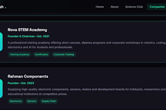 design a custom portfolio and web development