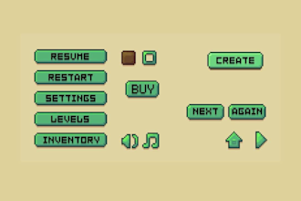 do pixel art UI, hud, icons, and game assets for rpg and indie games
