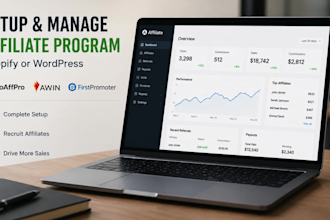 setup shopify or wordpress affiliate program with goaffpro, awin, firstpromoter