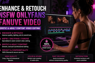 enhance retouch nsfw onlyfan fanuve video erotic adult content video editing