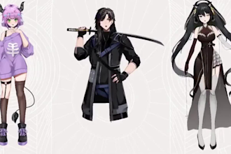 vtuber model vtuber rigging live2d model vtuber rigging anime character design