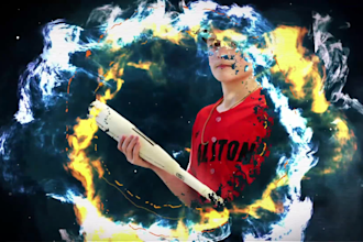 create high energy sports hype video or roster intro