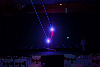 create vj loop, laser visuals, led stage shows and 3d product presentation