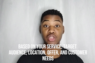 write facebook or google lead generation ad copy for your service business