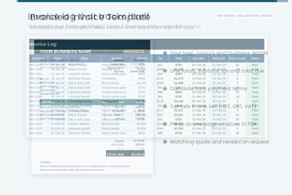 design editable invoice, sop, checklist and training templates