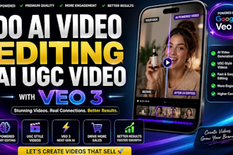do ai video editing ai ugc video with veo3  for your product