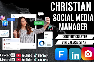 be christian social media manager, virtual assistant, content creator, ch flyer