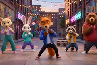 create 2d animated music video, cartoon animation and 2d animation video