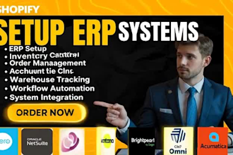 setup erp systems sap odoo acumatica quickbooks cin7 zoho mrpeasy erpnext katana