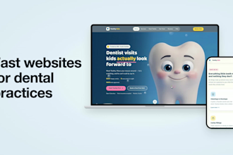 design a fast dental website for your dentist practice