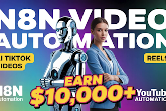 setup n8n video automation, ai tiktok videos, reels, n8n youtube automation