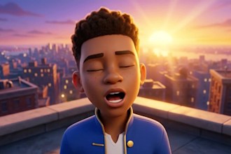 create a cinematic anime gospel music video and worship visualizer