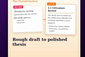 edit and structure your thesis introduction, literature review, or methodology