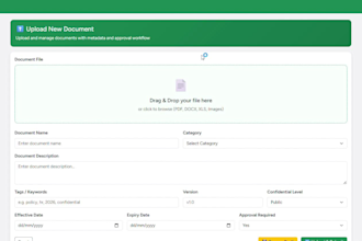 develop document management porta