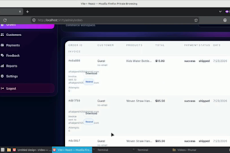 design a professional react ecommerce dashboard with analytics