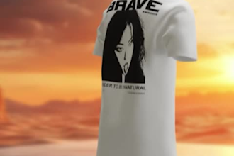 create a realistic reguler tshirt design and 3d mockup