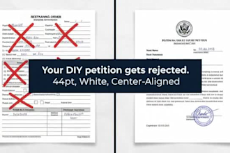 draft your restraining order petition ready for court filing