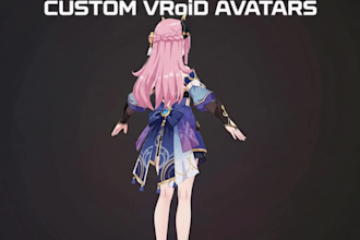 create 3d character for model and rigging, 3d vtuber, vrchat, vroid