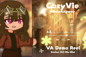 provide a calm and youthful voiceover for your project