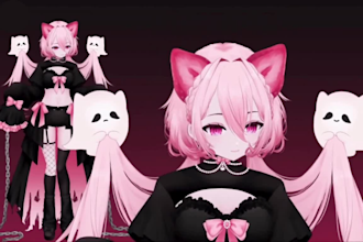 design and rig png vtuber model anime style vtuber live2d for streaming avatar