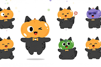 create character mascot rive, lottie animations web and app