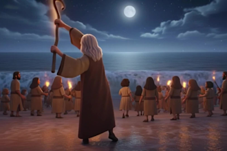 create ai 3d bible story animation for kids christian storytelling video