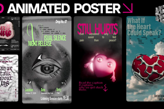 design a 3d poster or short 3d animation for brands