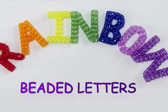 teach you how to create a beaded letter