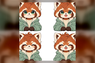 draw a cute chibi pngtuber model for your streams