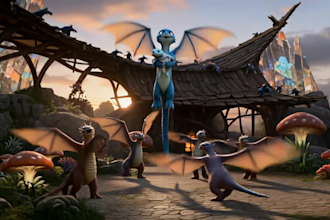 create cinematic ai animation video ai storytelling  3d ai animated video