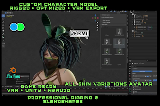 create, fix, rig 3d vrchat, 3d nsfw vtuber character, warudo, vrm koikatsu sfm