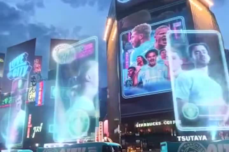 create 3d hologram anamorphic billboard and stadium led advertising