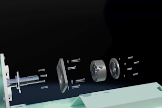 create 3d industrial machinery animation mechanical equipment process video