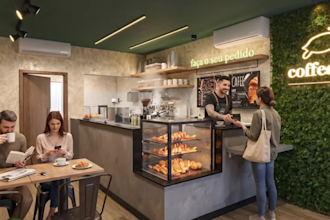 photorealistic 3d rendering for coffee shops