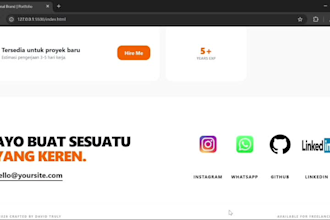 build a modern tailwind CSS portfolio website