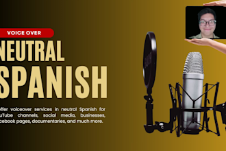 record an animated voiceover in neutral spanish