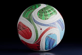 create 3d ball custom panel, 3d ball cad and rendering, 3d volleyball 3d rugby