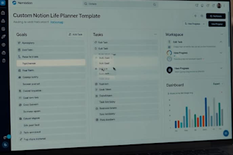 create custom notion life planner template os goal workspace ai dashboard expert