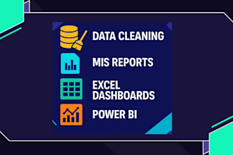 create excel mis reports, dashboards, and data analysis