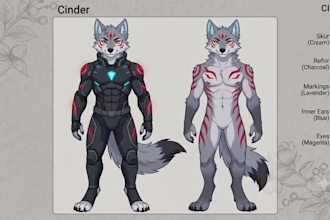 create furry reference sheet ref sheet furry character design furry oc headshot