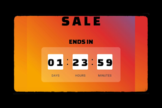 create urgency countdown timer for sale ads and promotion