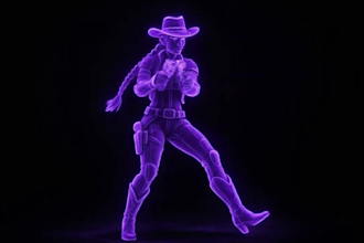 create 3d hologram animation, holographic video  lifelike animal animation