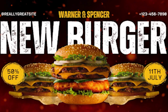 design unique animated food posters and promotional ads