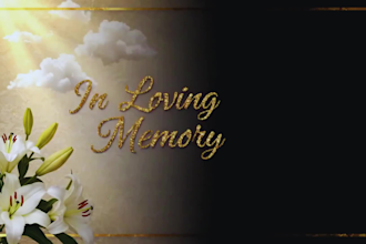 create a funeral slideshow video tribute memorial, wedding